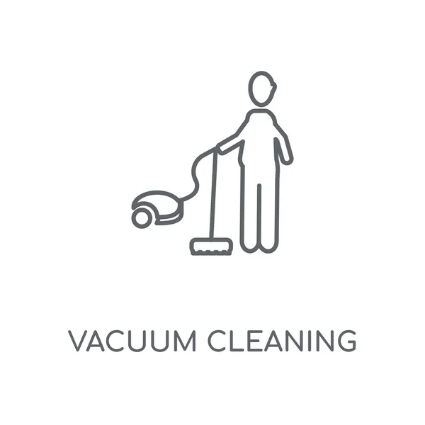 Vacuum Cleaning Linear Icon Vacuum Cleaning Concept Stroke Symbol Design — Stock Vector