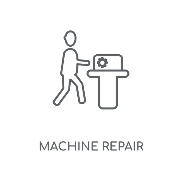 Machine Perbaikan Ikon Linear Machine Perbaikan Konsep Desain Simbol Stroke - Stok Vektor