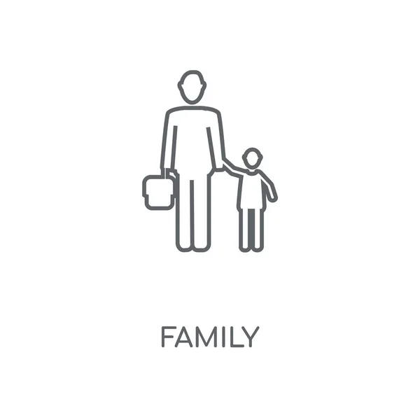 Rodzina Ikona Liniowej Rodzina Symbol Obrysu Koncepcja Cienkich Elementów Graficznych — Wektor stockowy