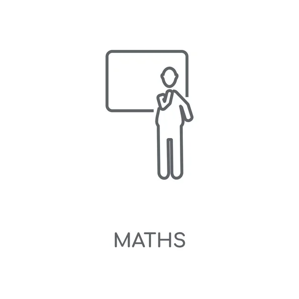 Maths Linear Icon Maths Concept Stroke Symbol Design Thin Graphic — Stock Vector