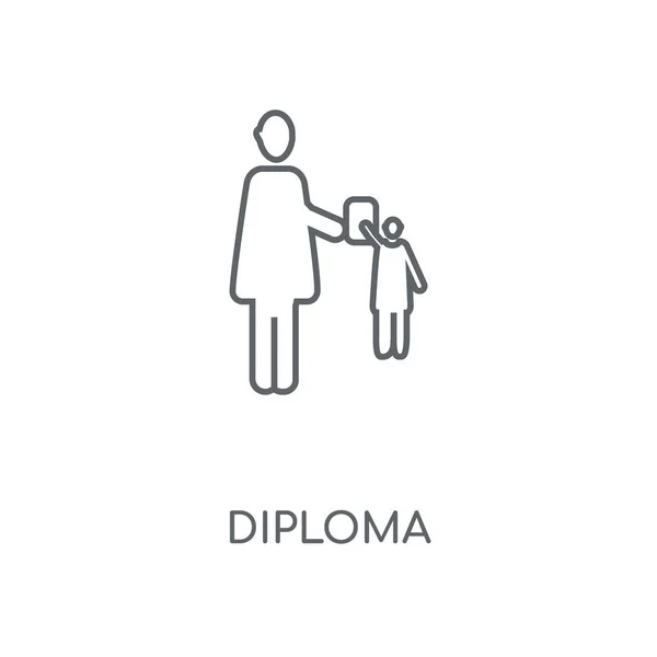Diploma Linear Icon Diploma Concept Stroke Symbol Design Thin Graphic — Stock Vector