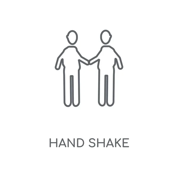 Γραμμική Εικονίδιο Χεριού Κούνημα Χέρι Ανακινήστε Προμελέτη Σύμβολο Κτυπήματος Λεπτή — Διανυσματικό Αρχείο
