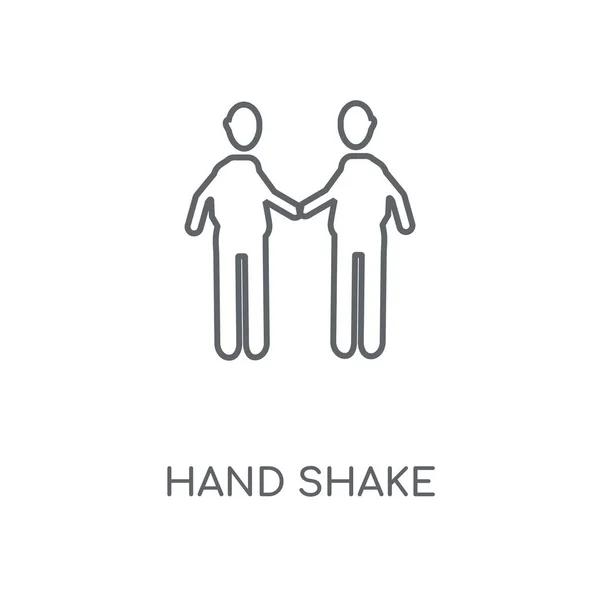 Handshake Gesture Linear Icon. Thin Line Illustration. Shaking