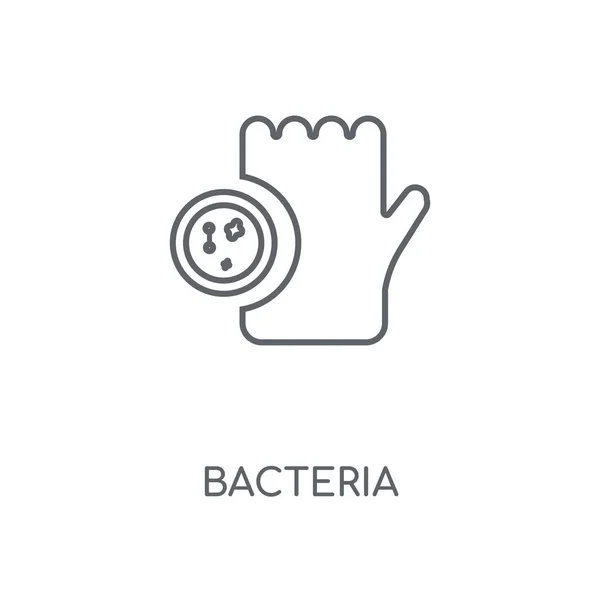 细菌线性图标 细菌概念笔画符号设计 薄的图形元素向量例证 在白色背景上的轮廓样式 Eps — 图库矢量图片
