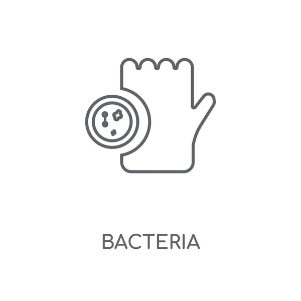 Bakterien Lineares Symbol Bakterien Konzept Schlaganfall Symboldesign Dünne Grafische Elemente — Stockvektor