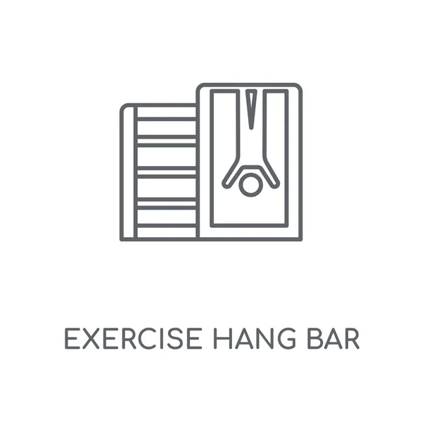 Exercise Hang Bar linear icon. Exercise Hang Bar concept stroke symbol design. Thin graphic elements vector illustration, outline pattern on a white background, eps 10. — Stock Illustration Exercise Hang Bar Linear Icon Exercise Hang Bar Concept Stroke Royalty Free Stock Illustrations