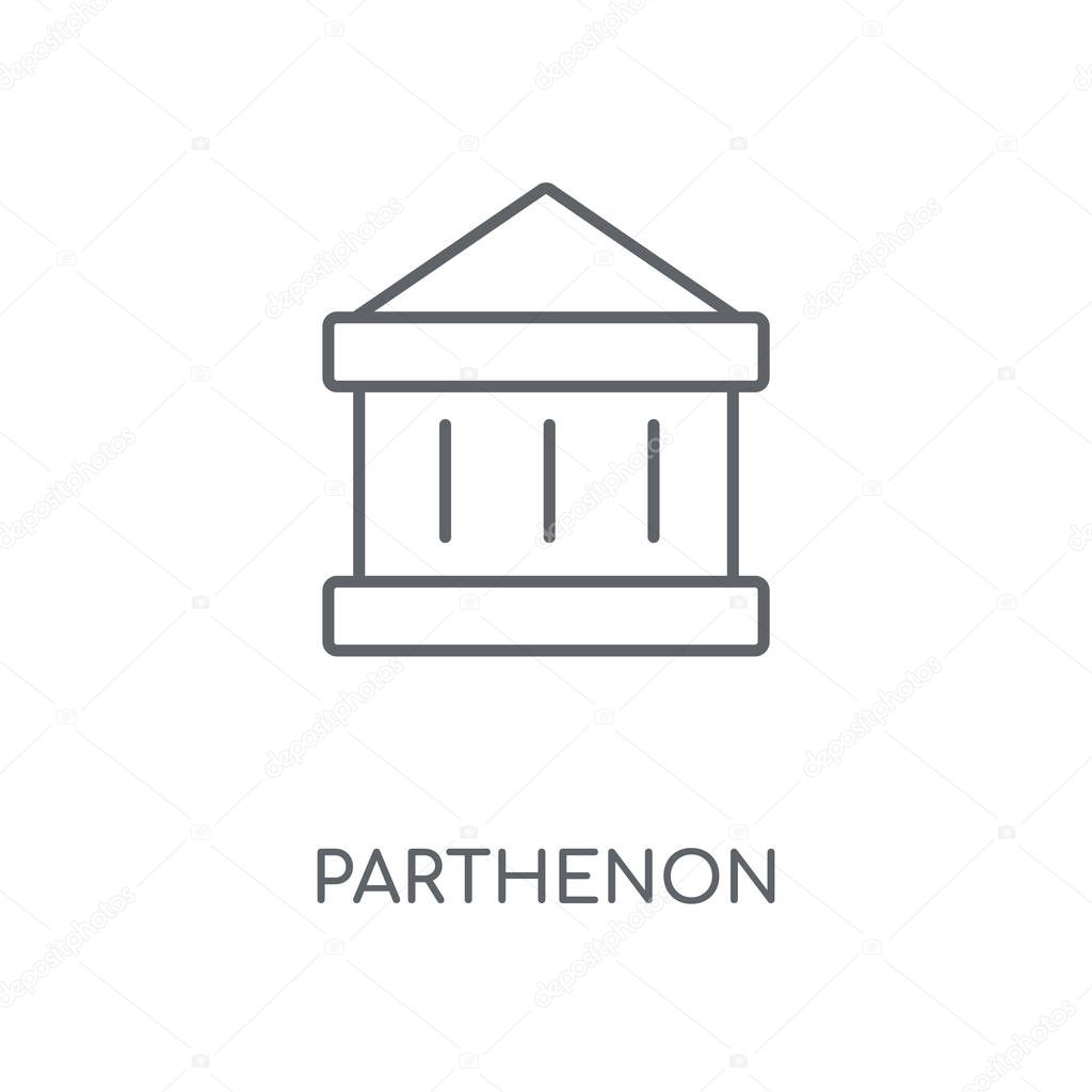 Parthenon linear icon. Parthenon concept stroke symbol design. Thin graphic elements vector illustration, outline pattern on a white background, eps 10.