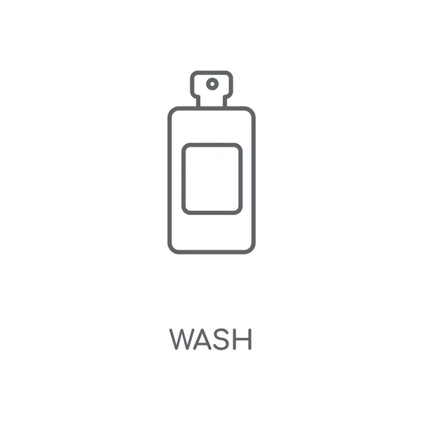 Wash Linear Icon Wash Concept Stroke Symbol Design Thin Graphic — Stock Vector