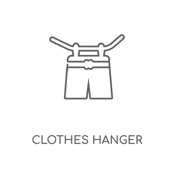 Kleding Hanger Lineaire Pictogram Kleding Hanger Beroerte Symbool Conceptontwerp Dunne — Stockvector