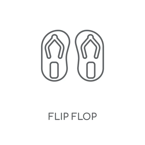 Infradito Icona Lineare Flip Flop Concetto Ictus Simbolo Design Illustrazione — Vettoriale Stock