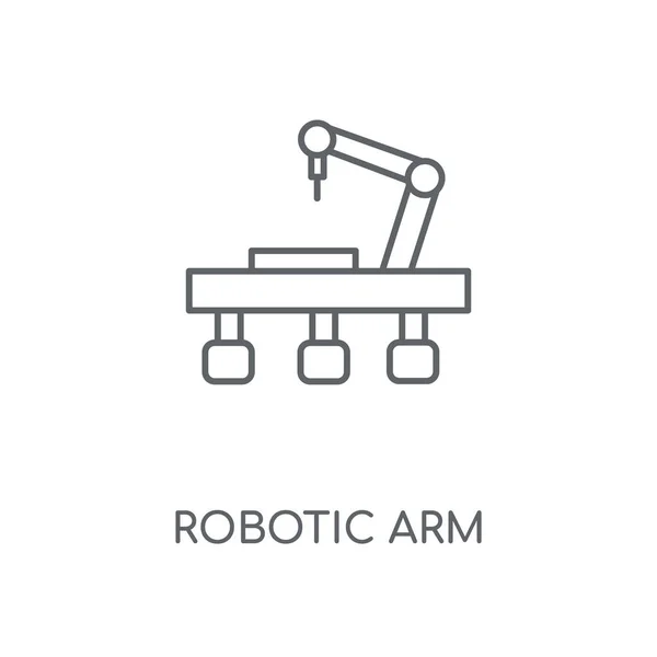 Γραμμική Εικονίδιο Του Ρομποτικού Βραχίονα Ρομποτικό Βραχίονα Έννοια Stroke Design — Διανυσματικό Αρχείο