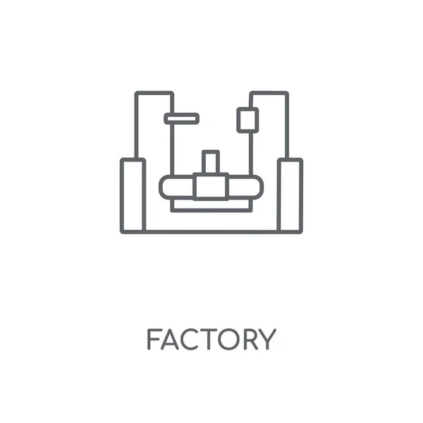 Icono Lineal Fábrica Diseño Símbolo Carrera Concepto Fábrica Elementos Gráficos — Archivo Imágenes Vectoriales