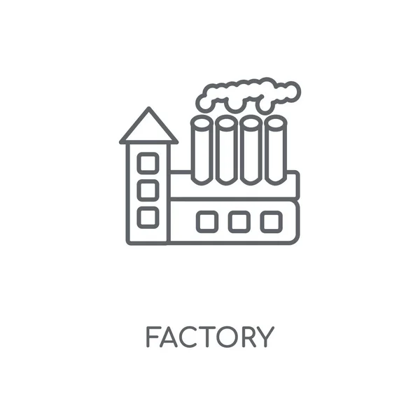 Icono Lineal Fábrica Diseño Símbolo Carrera Concepto Fábrica Elementos Gráficos — Vector de stock