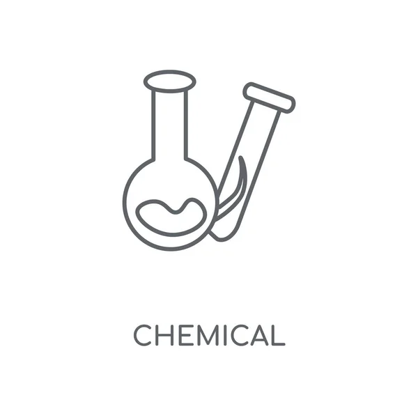 化学線形アイコン 化学概念ストローク シンボル デザイン 薄いグラフィック要素ベクトル イラスト 白い背景 Eps の概要パターン — ストックベクタ