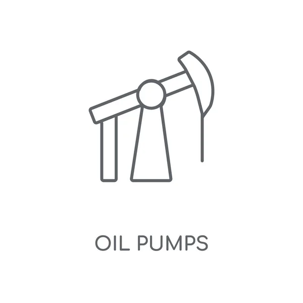 Масло Відкачує Лінійну Ікону Концептуальний Дизайн Символів Штрихування Нафтових Насосів — стоковий вектор