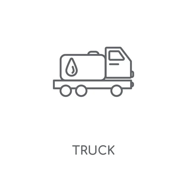 Lastbil Linjär Ikonen Lastbil Konceptdesign Stroke Symbol Tunn Grafiska Element — Stock vektor