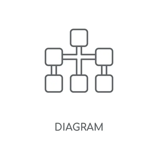 Diagramm Lineares Symbol Diagramm Konzept Strich Symbol Design Dünne Grafische — Stockvektor