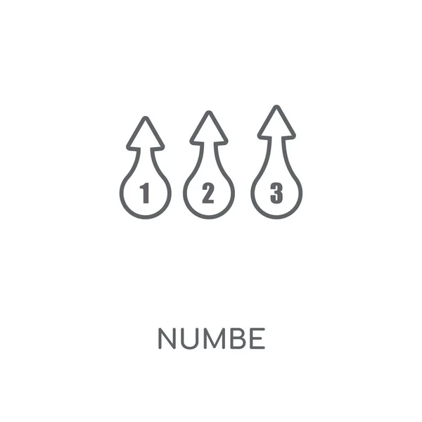Ícone Linear Numerado Desenho Símbolo Curso Conceito Numerado Elementos Gráficos — Vetor de Stock