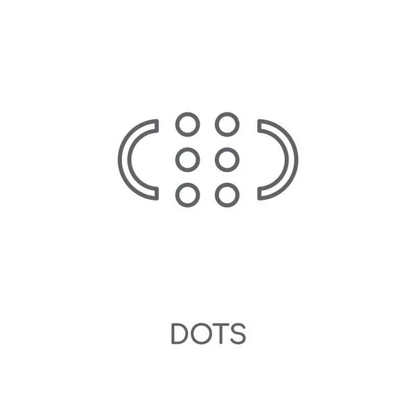 Ikona Liniowej Kropki Kropki Koncepcja Symbol Obrysu Cienkich Elementów Graficznych — Wektor stockowy