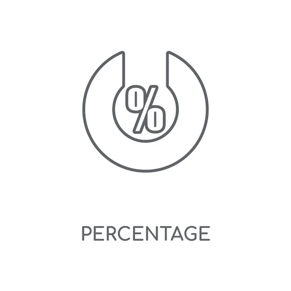 Icono Lineal Porcentual Porcentaje Diseño Símbolo Carrera Concepto Elementos Gráficos — Vector de stock