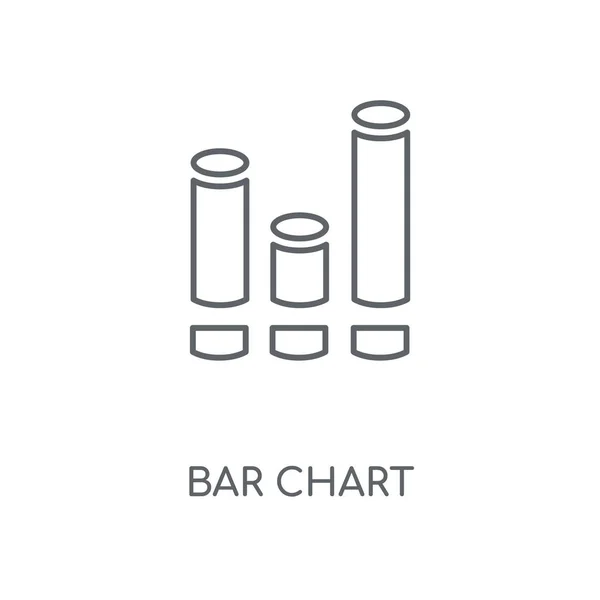 Ícone Linear Gráfico Barras Design Símbolo Traço Conceito Gráfico Barras —  Vetores de Stock