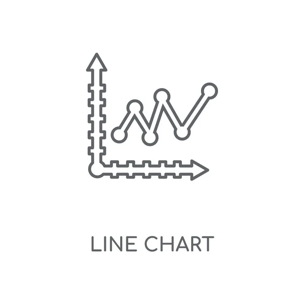Diagram Lineáris Ikonján Vonal Diagram Koncepcióterv Stroke Szimbólum Vékony Grafikai — Stock Vector