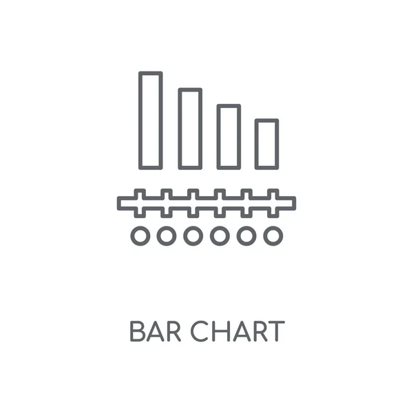 Bar chart linear icon. Bar chart concept stroke symbol design. Thin graphic elements vector illustration, outline pattern on a white background, eps 10.