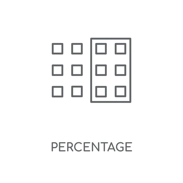 Icône Linéaire Pourcentage Pourcentage Concept Course Symbole Conception Illustration Vectorielle — Image vectorielle