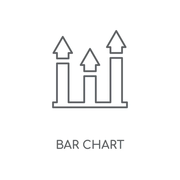 Ícone Linear Gráfico Barras Design Símbolo Traço Conceito Gráfico Barras —  Vetores de Stock