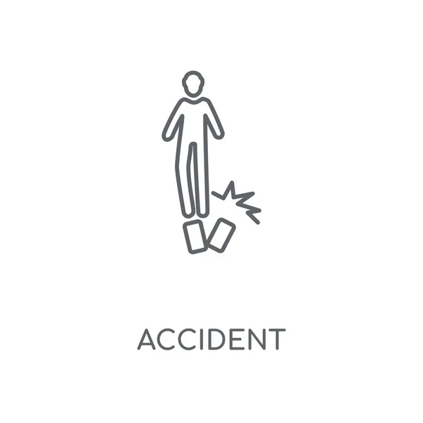 Icono Lineal Accidente Diseño Símbolo Accidente Cerebrovascular Elementos Gráficos Delgados — Vector de stock