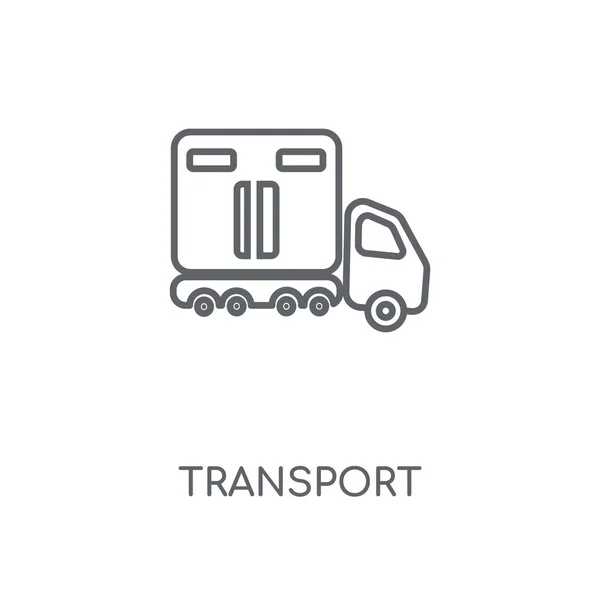 Icono Lineal Transporte Diseño Símbolo Carrera Concepto Transporte Elementos Gráficos — Vector de stock