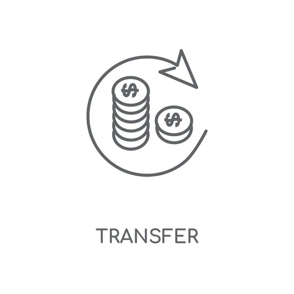 Transfer Linear Icon Transfer Concept Stroke Symbol Design Thin Graphic — Stock Vector
