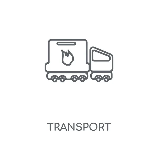 Icono Lineal Transporte Diseño Símbolo Carrera Concepto Transporte Elementos Gráficos — Vector de stock