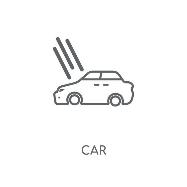 Icono Lineal Del Coche Diseño Símbolo Carrera Concepto Coche Elementos — Vector de stock