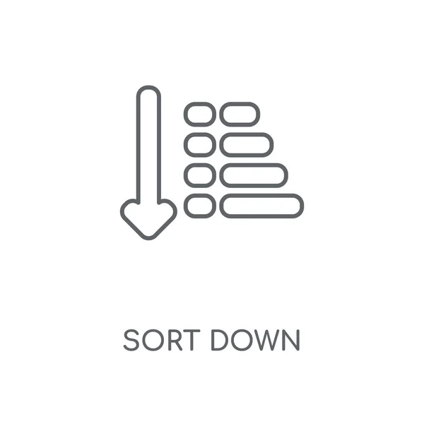 Sort Linear Icon Sort Concept Stroke Symbol Design Thin Graphic — Stock Vector