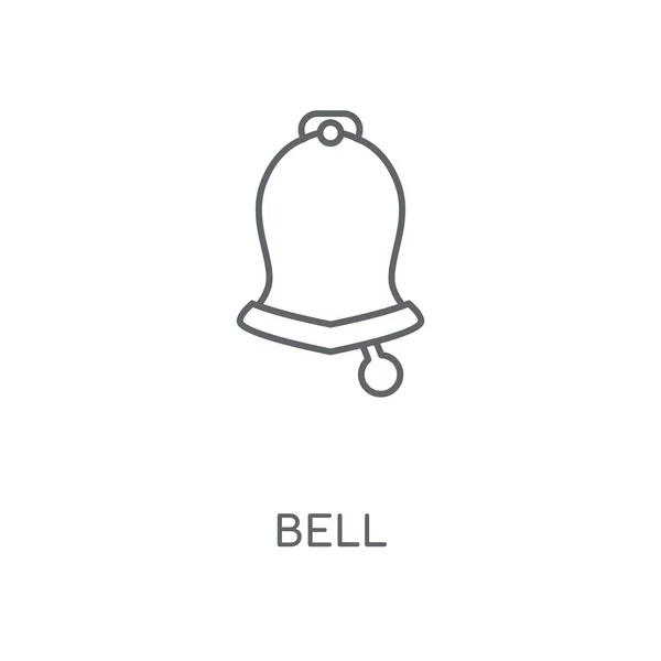 Liniowy Ikona Dzwonka Bell Koncepcja Symbol Obrysu Cienkich Elementów Graficznych — Wektor stockowy