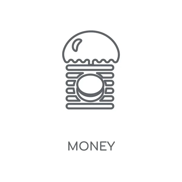 Icono Lineal Dinero Dinero Concepto Trazo Símbolo Diseño Elementos Gráficos — Vector de stock