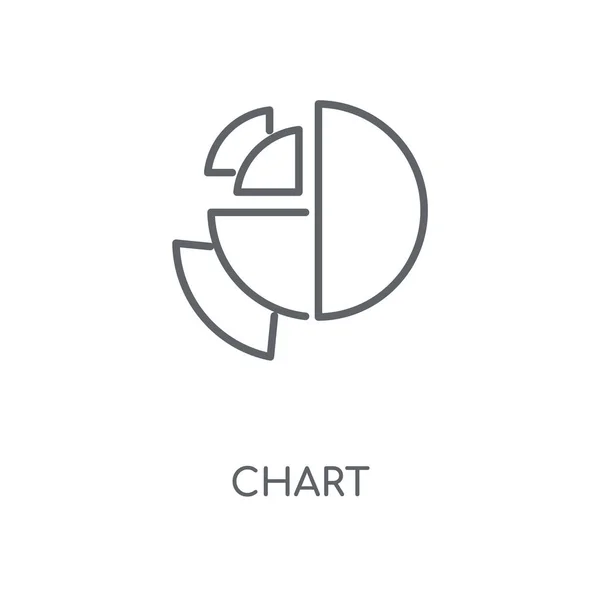 Gráfico Ícone Linear Desenho Símbolo Traço Conceito Gráfico Elementos Gráficos — Vetor de Stock