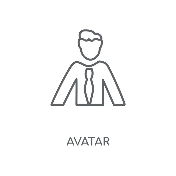 Линейная Икона Аватара Дизайн Символа Аватара Тонкие Графические Элементы Векторная — стоковый вектор