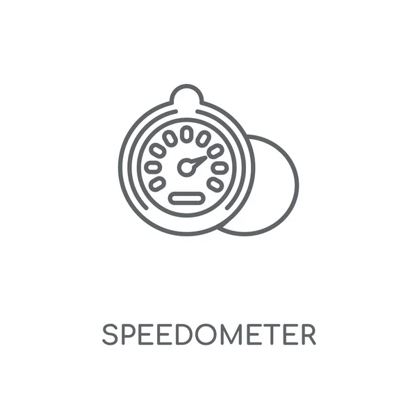 속도계 아이콘입니다 속도계 스트로크 디자인입니다 그래픽 일러스트 Eps — 스톡 벡터