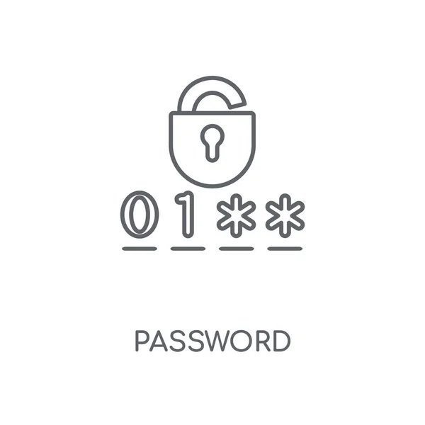 Passwort Lineares Symbol Passwort Konzept Strich Symbol Design Dünne Grafische — Stockvektor