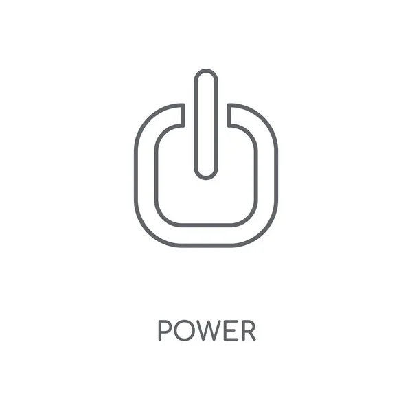 Macht Lineares Symbol Power Konzept Strich Symbol Design Dünne Grafische — Stockvektor