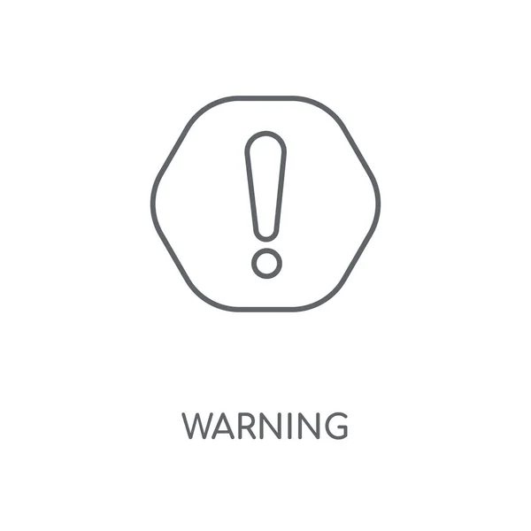 Предупреждение Линейной Иконки Концептуальный Дизайн Символа Предупреждения Тонкие Графические Элементы — стоковый вектор