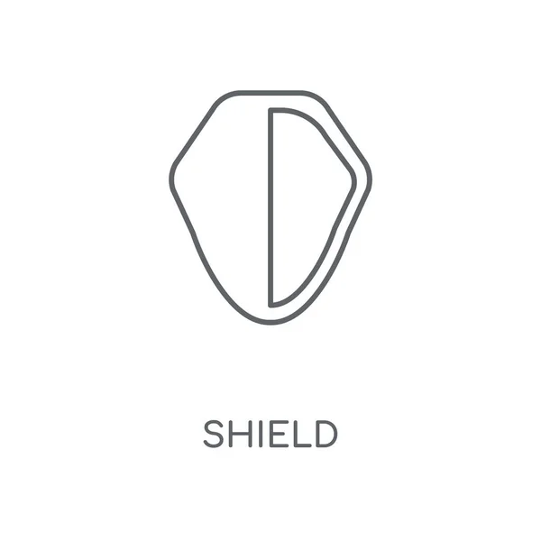 Shield Linear Icon Shield Concept Stroke Symbol Design Thin Graphic — Stock Vector