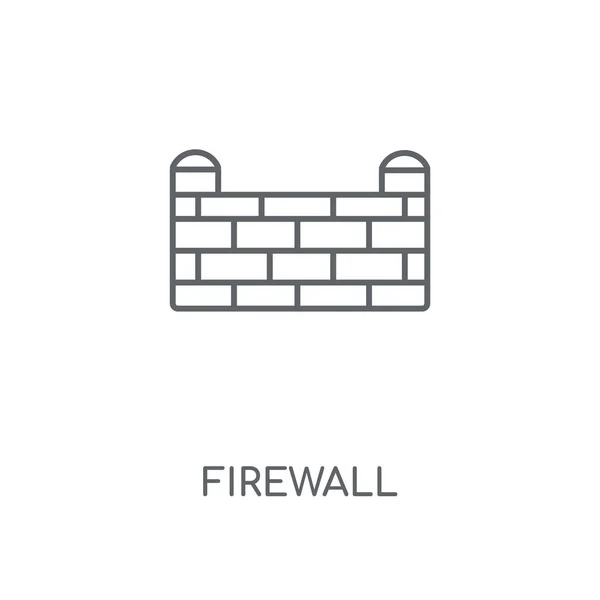 Firewall Linear Icon Firewall Concept Stroke Symbol Design Thin Graphic — Stock Vector
