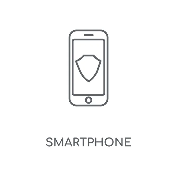 Icône Linéaire Smartphone Conception Symbole Course Concept Smartphone Illustration Vectorielle — Image vectorielle