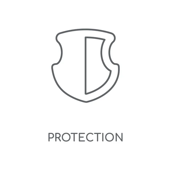 Icono Lineal Protección Diseño Símbolo Carrera Concepto Protección Elementos Gráficos — Vector de stock