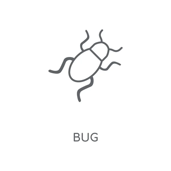Bogár Lineáris Ikonra Bug Stroke Szimbólum Koncepcióterv Vékony Grafikai Elemek — Stock Vector