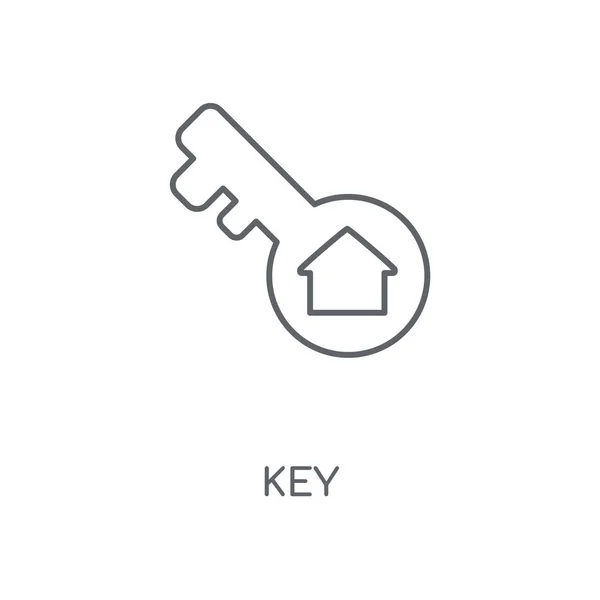 Ícone Linear Chave Design Símbolo Curso Conceito Chave Elementos Gráficos — Vetor de Stock