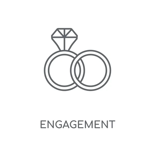 Engagement Lineares Symbol Engagementkonzept Und Symboldesign Dünne Grafische Elemente Vektorillustration — Stockvektor